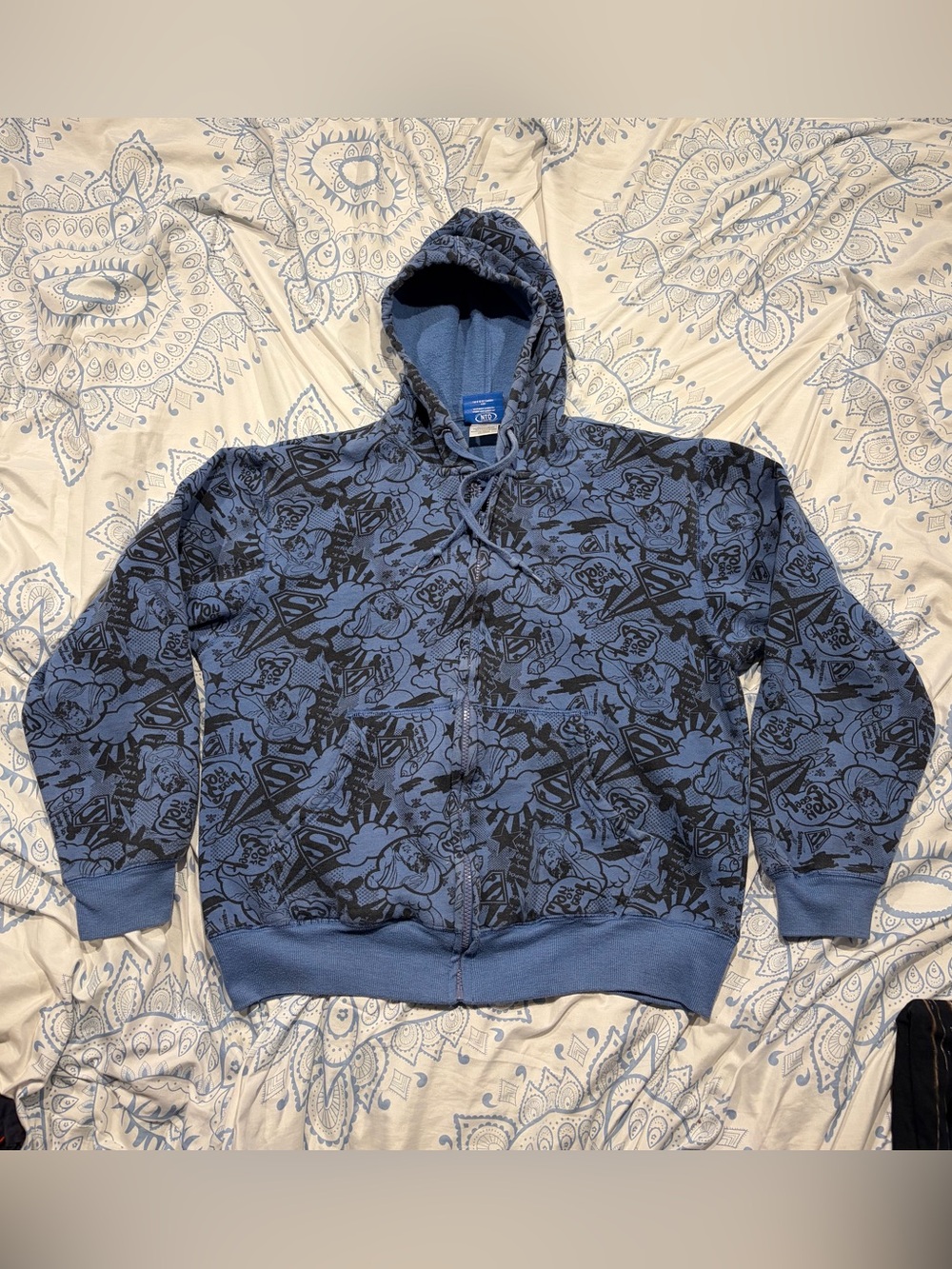 Y2K Superman All Over Print Hoodie